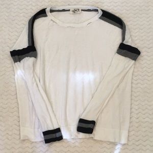 Stella and Jamie distressed white long sleeve